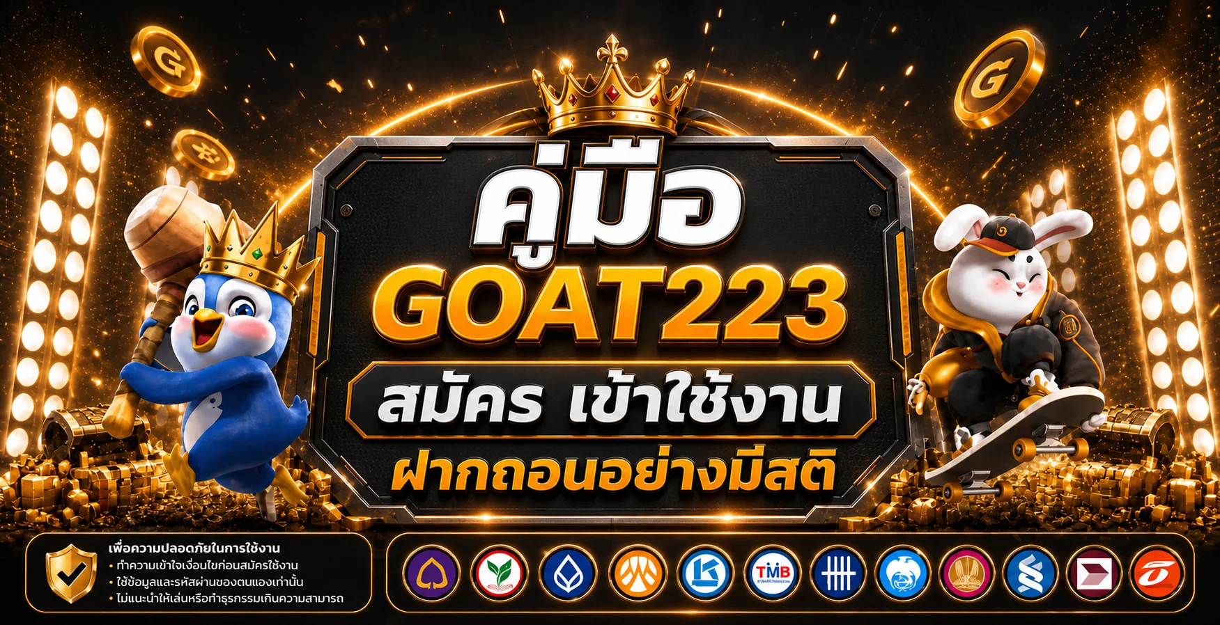 GOAT223 คู่มือสมัคร เข้าใช้งาน และฝากถอน